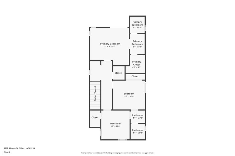 2,220/Mo, 1782 S Rome St Gilbert, AZ 85295 Floor Plan View 2
