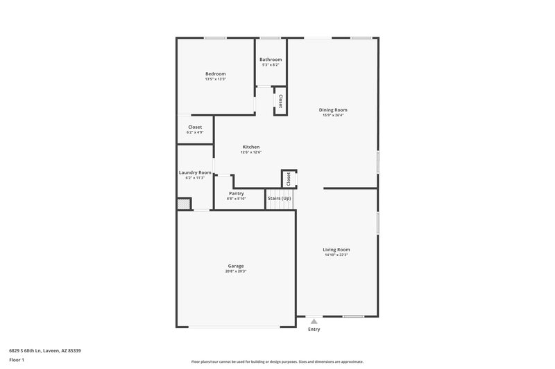 2,745/Mo, 6829 S 68th Ln Laveen, AZ 85339 Floorplan View