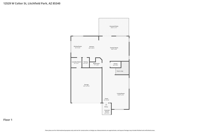 2,045/Mo, 12529 W Colter St Litchfield Park, AZ 85340 Floor Plan View