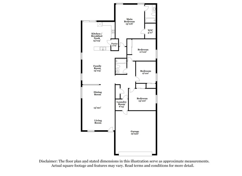 2,450/Mo, 27834 N 30th Ln Phoenix, AZ 85083 Floor Plan View