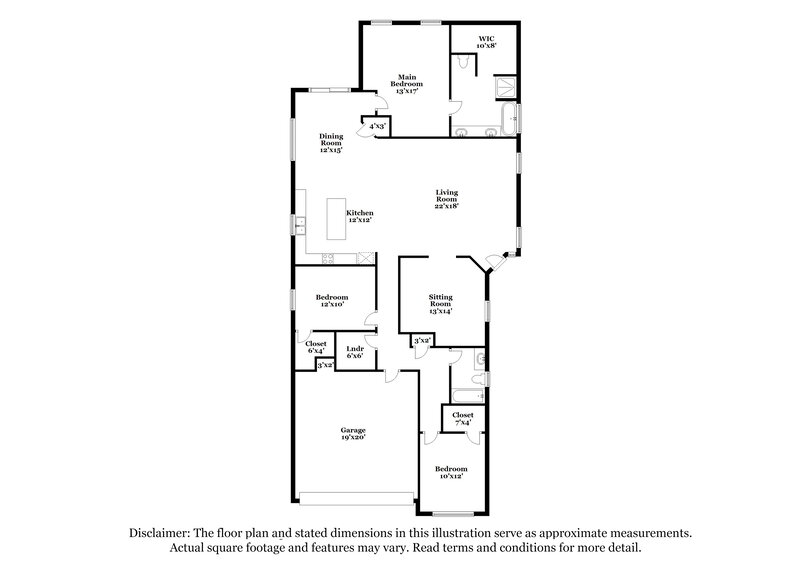 1,930/Mo, 15558 W Laurel Ln Surprise, AZ 85379 Floor Plan View