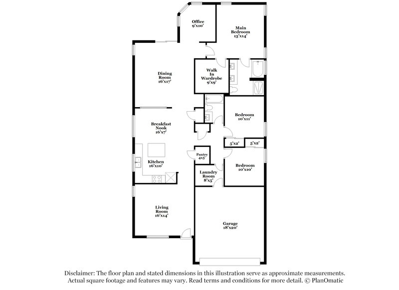 2,725/Mo, 3432 W Apollo Rd Phoenix, AZ 85041 Floor Plan View