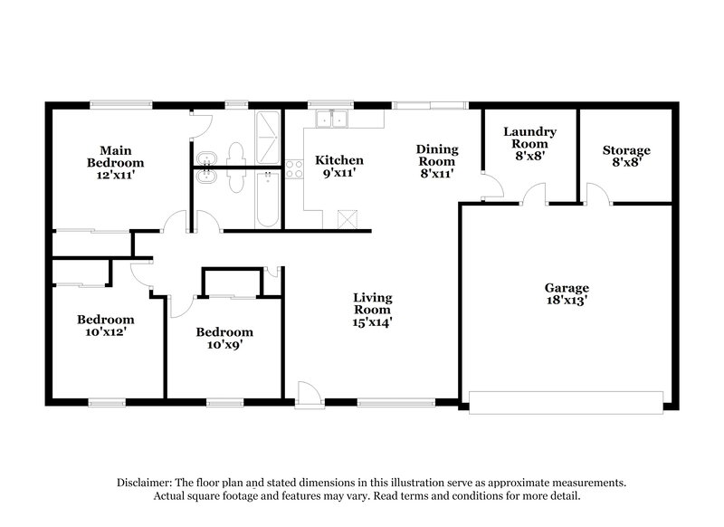 2,000/Mo, 5607 W Michigan Ave Glendale, AZ 85308 Floor Plan View