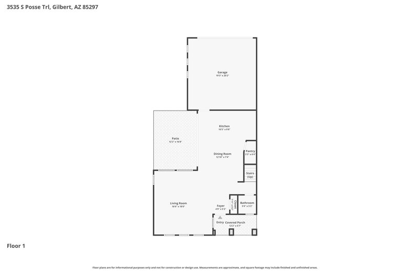 2,360/Mo, 3535 S Posse Trl Gilbert, AZ 85297 Floor Plan View