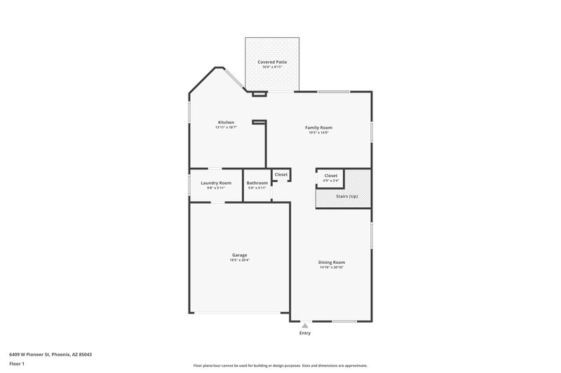2,345/Mo, 6409 W Pioneer St Phoenix, AZ 85043 Floor Plan View