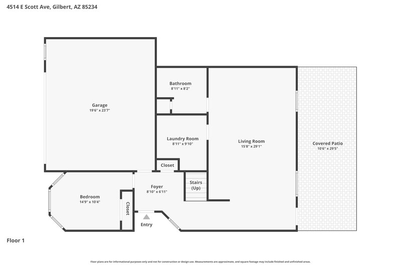 2,890/Mo, 4514 E Scott Ave Gilbert, AZ 85234 Floor Plan View