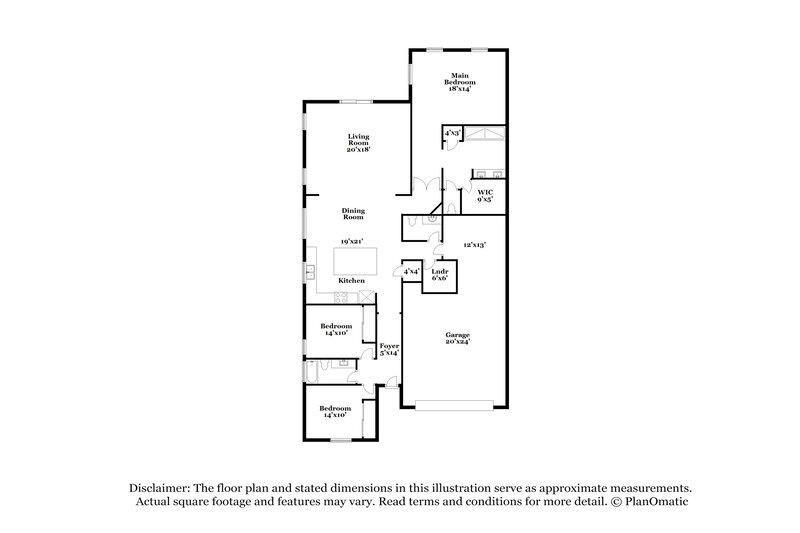 2,095/Mo, 13547 W Remuda Dr Peoria, AZ 85383 Floor Plan View