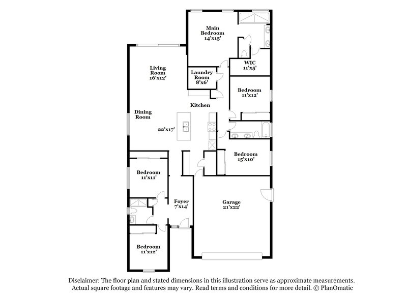 4,060/Mo, 16153 W Canterbury Dr Surprise, AZ 85379 Floor Plan View