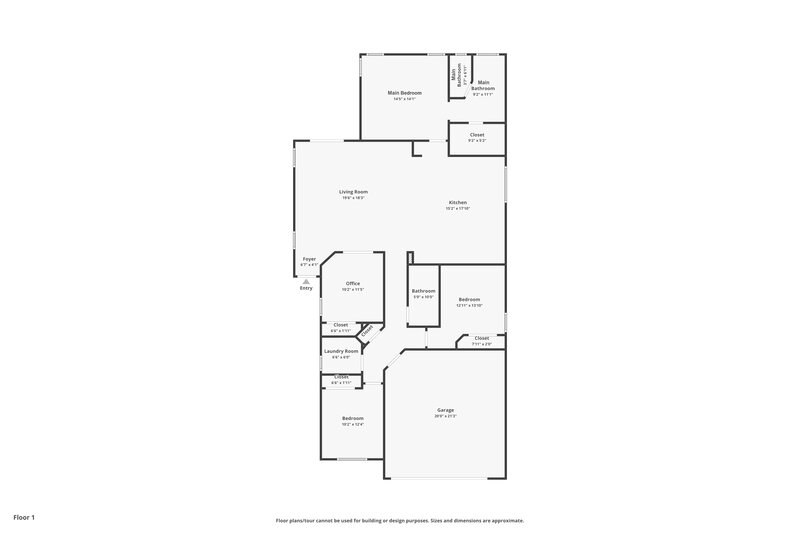 2,270/Mo, 806 S 122nd Ln Avondale, AZ 85323 Floor Plan View