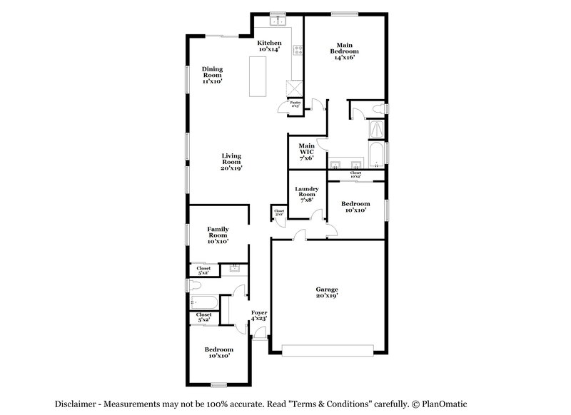 2,290/Mo, 12103 W Hide Trl Peoria, AZ 85383 Floor Plan View
