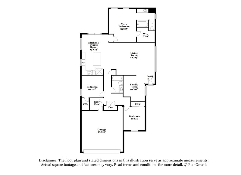 1,700/Mo, 23837 W Papago St Buckeye, AZ 85326 Floor Plan View