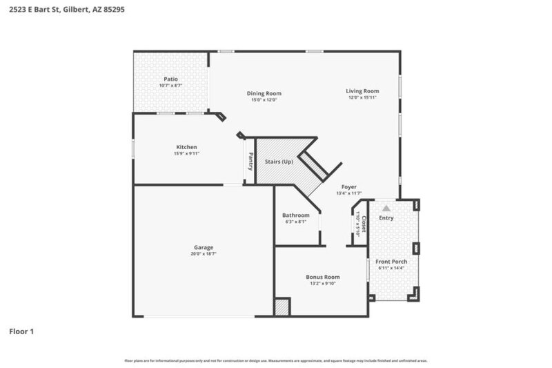 2,230/Mo, 2523 E Bart St Gilbert, AZ 85295 Floorplan View