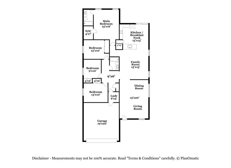 2,100/Mo, 3102 W Lucia Dr Phoenix, AZ 85083 Floor Plan View