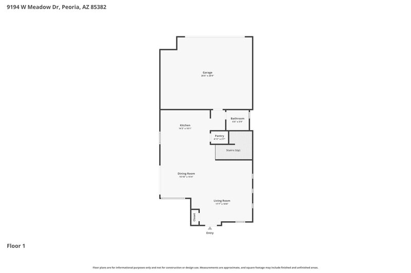 2,215/Mo, 9194 W Meadow Dr Peoria, AZ 85382 Floor Plan View