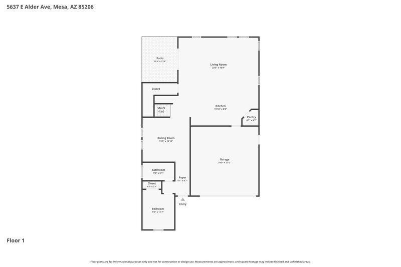 2,695/Mo, 5637 E Alder Ave Mesa, AZ 85206 Floor Plan View