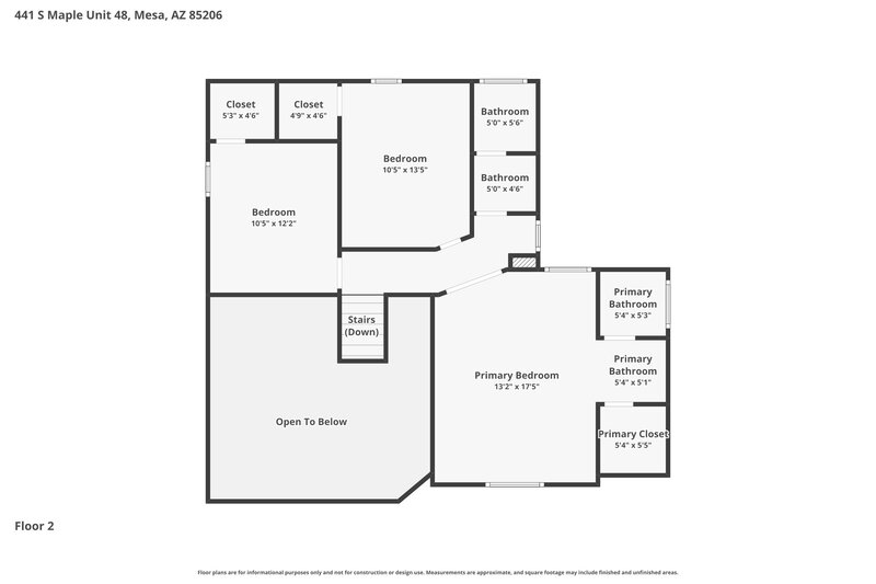 2,260/Mo, 441 S Maple Unit 48 Mesa, AZ 85206 Floorplan View 2