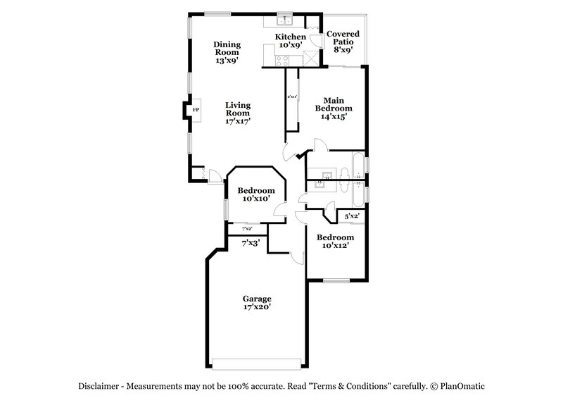 1,880/Mo, 10012 N 66Th Dr Glendale, AZ 85302 Floor Plan View