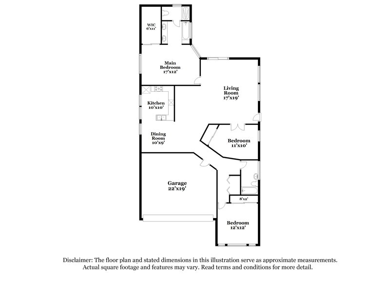 2,340/Mo, 3440 E Southern Ave Unit 1110 Mesa, AZ 85204 Floor Plan View