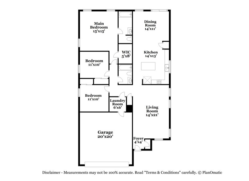 2,015/Mo, 2544 W Romley Rd Phoenix, AZ 85041 Floor Plan View