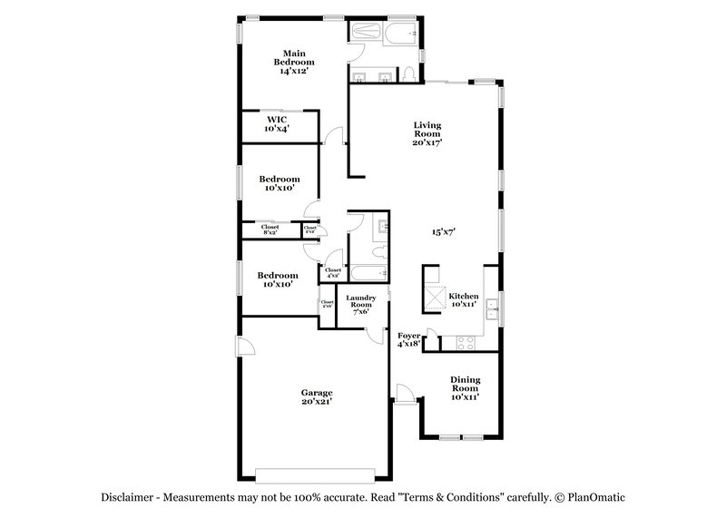 2,470/Mo, 17409 N 20th St Phoenix, AZ 85022 Floor Plan View