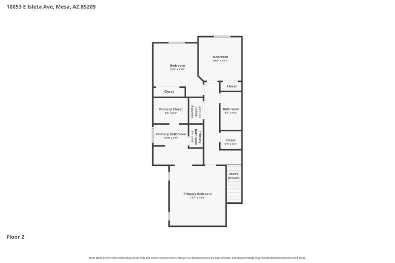 2,100/Mo, 10053 E Isleta Ave Mesa, AZ 85209 Floor Plan View