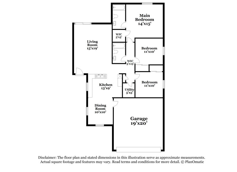 2,075/Mo, 8810 E Decatur Rd Mesa, AZ 85207 Floor Plan View