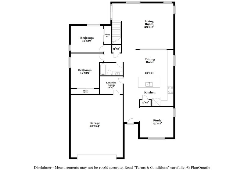 2,615/Mo, 3116 S 82nd Ln Phoenix, AZ 85043 Floor Plan View