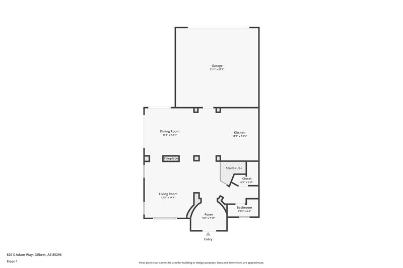 2,190/Mo, 820 S Adam Way Gilbert, AZ 85296 Floor Plan View