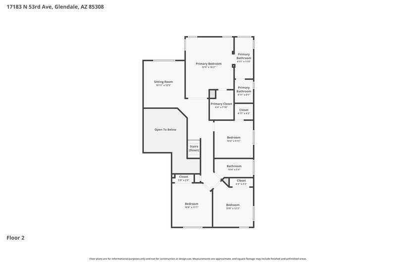 2,385/Mo, 17183 N 53rd Ave Glendale, AZ 85308 Floor Plan View 2