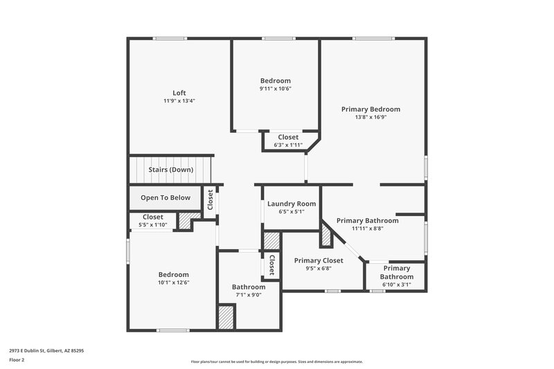 2,335/Mo, 2973 E Dublin St Gilbert, AZ 85295 Floor Plan View