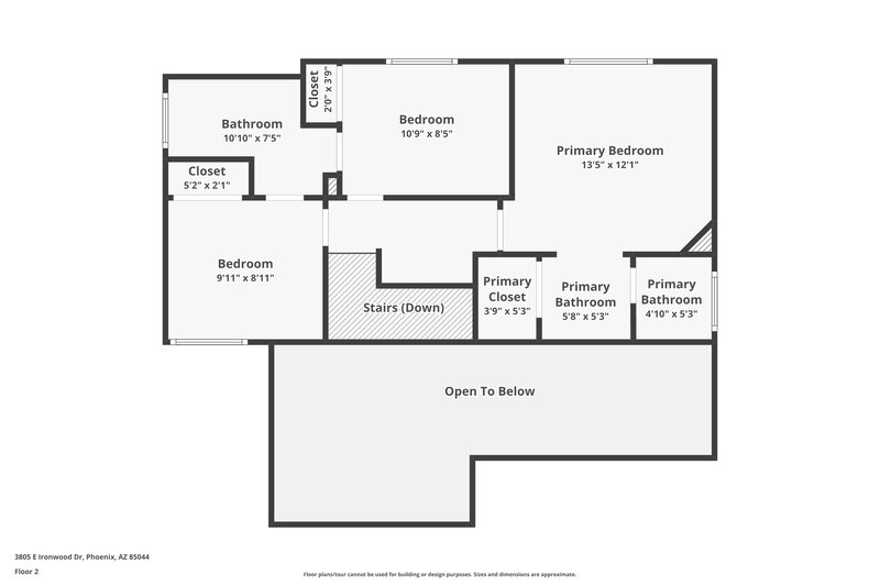 2,115/Mo, 3805 E Ironwood Dr Phoenix, AZ 85044 Floor Plan View 2