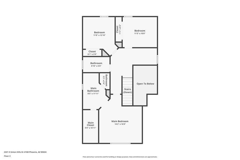 2,185/Mo, 2221 E Union Hls Dr Unit 160 Phoenix, AZ 85024 Floor Plan View 2