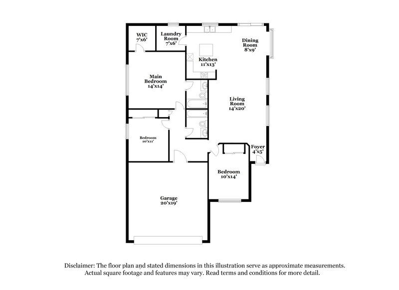 2,060/Mo, 10434 E Azalea Ave Mesa, AZ 85208 Floor Plan View