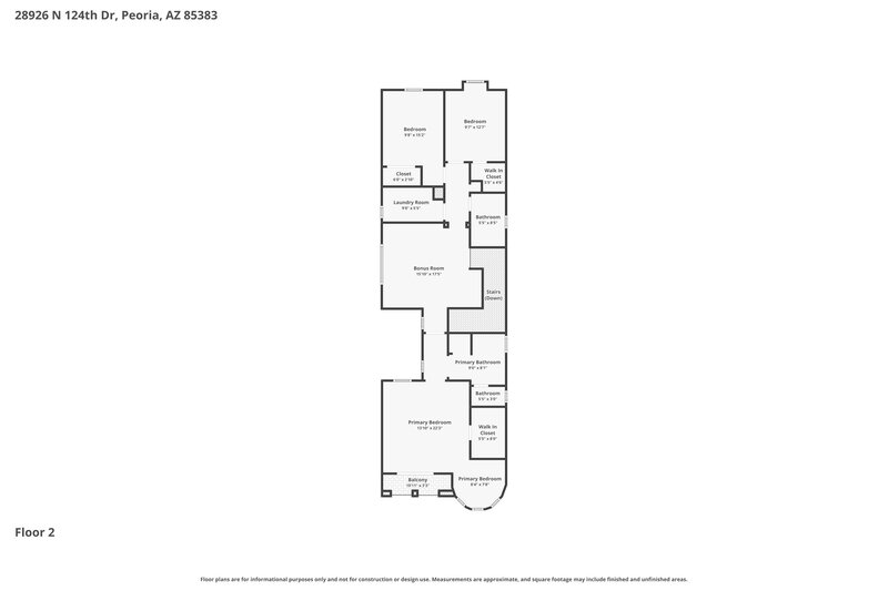 2,440/Mo, 28926 N 124th Dr Peoria, AZ 85383 Floor Plan View 2