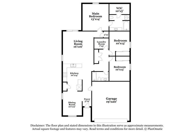 1,890/Mo, 25446 W Carson Dr Buckeye, AZ 85326 Floor Plan View