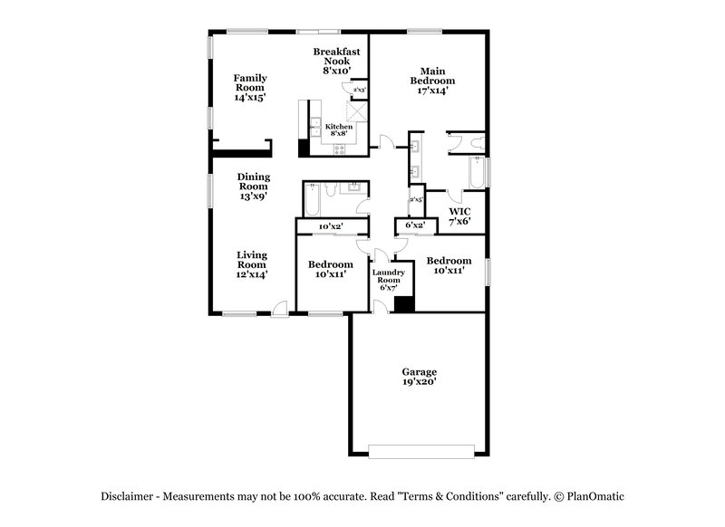 2,075/Mo, 6417 W Magnolia St Phoenix, AZ 85043 Floor Plan View