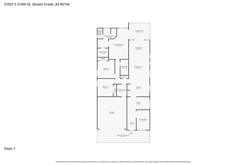 2,315/Mo, 21937 S 214th ST Queen Creek, AZ 85142 Floor Plan View