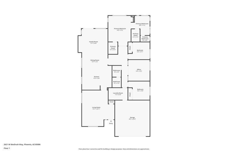 2,165/Mo, 2621 W Medinah Way Anthem, AZ 85086 Floor Plan View