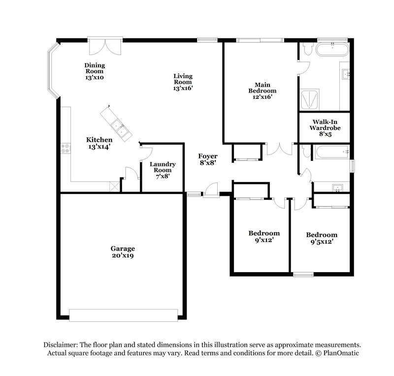 2,285/Mo, 6246 E Portia St Mesa, AZ 85215 Floor Plan View