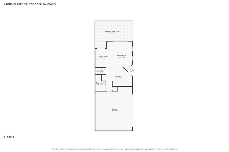 2,300/Mo, 21808 N 40th Pl Phoenix, AZ 85050 Floor Plan View