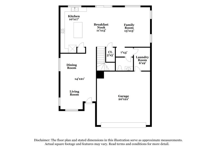 2,195/Mo, 6217 S 20th Glen Phoenix, AZ 85041 Floorplan View
