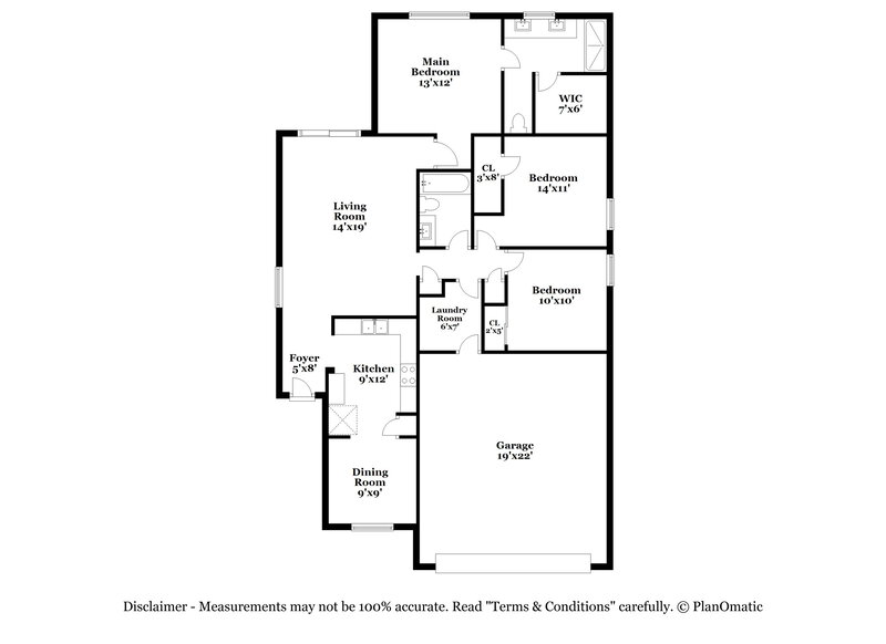 1,750/Mo, 11617 W Hill Dr Avondale, AZ 85323 Floor Plan View