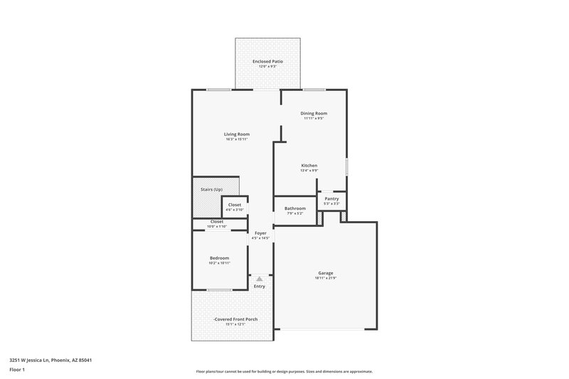 2,500/Mo, 3251 W Jessica Ln Phoenix, AZ 85041 Floor Plan View