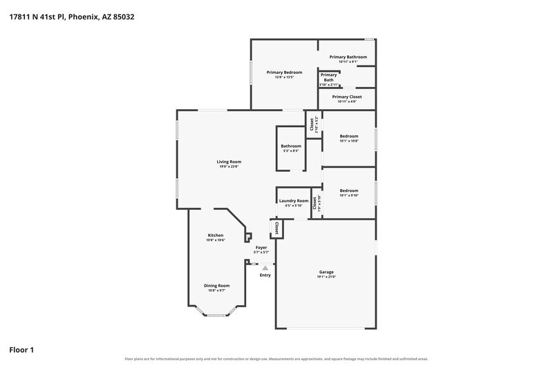 2,430/Mo, 17811 N 41St Pl Phoenix, AZ 85032 Floor Plan View