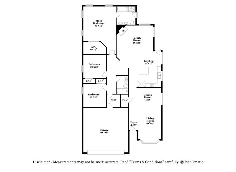 2,465/Mo, 9528 W Clara Ln Peoria, AZ 85382 Floor Plan View