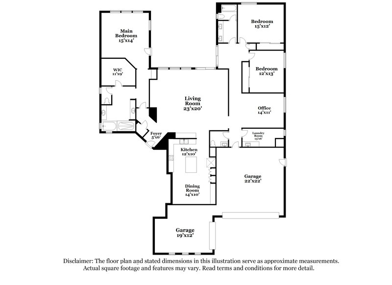 2,475/Mo, 17315 W Lincoln St Goodyear, AZ 85338 Floor Plan View