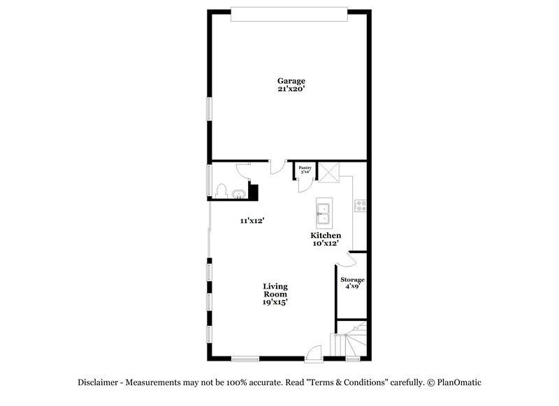 2,000/Mo, 3815 S 58th Ln Phoenix, AZ 85043 Floor Plan View