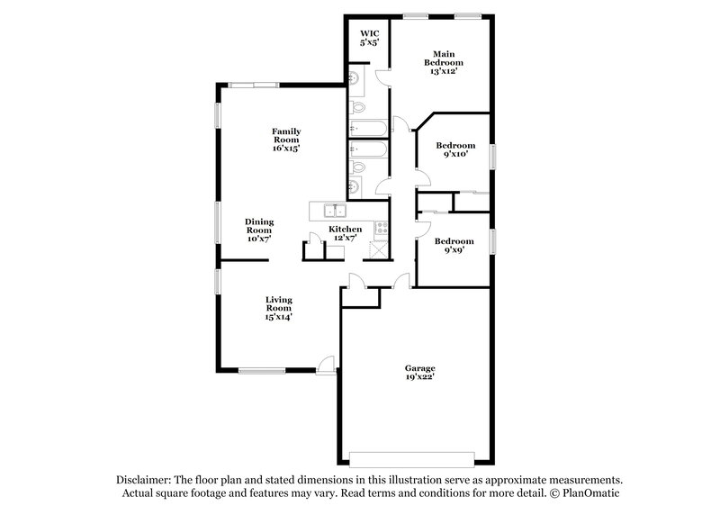 1,735/Mo, 3131 W Park St Phoenix, AZ 85041 Floor Plan View