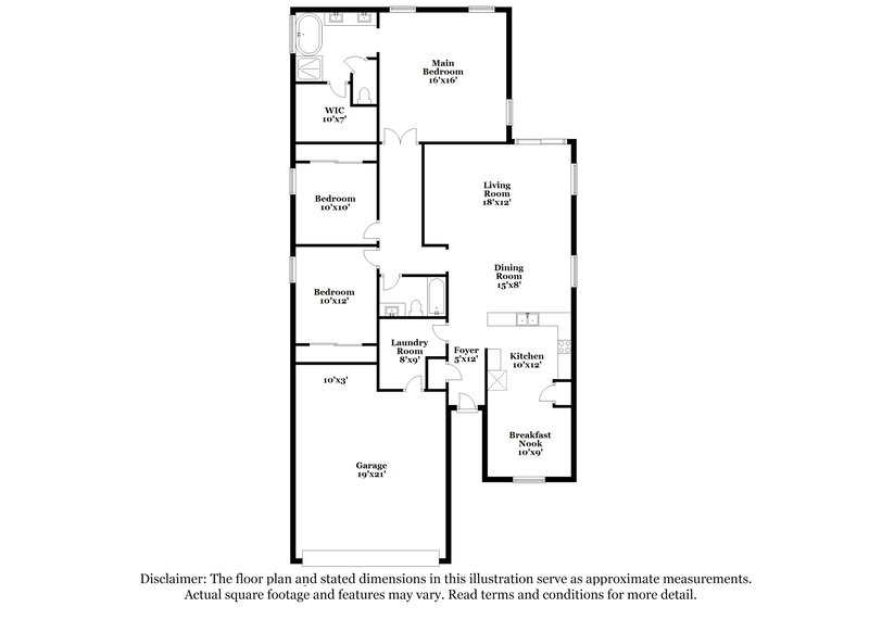 2,220/Mo, 9048 W Bluefield Ave Peoria, AZ 85382 Floor Plan View