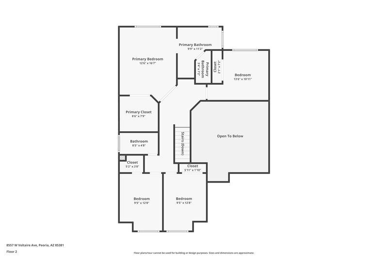 2,350/Mo, 8557 W Voltaire Ave Peoria, AZ 85381 Floor Plan View 2
